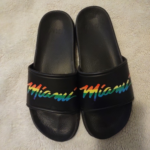 Miami slides Women's 10 black - Picture 1 of 7